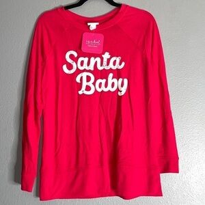 Isabel Maternity Santa Baby Pullover Sweatshirt